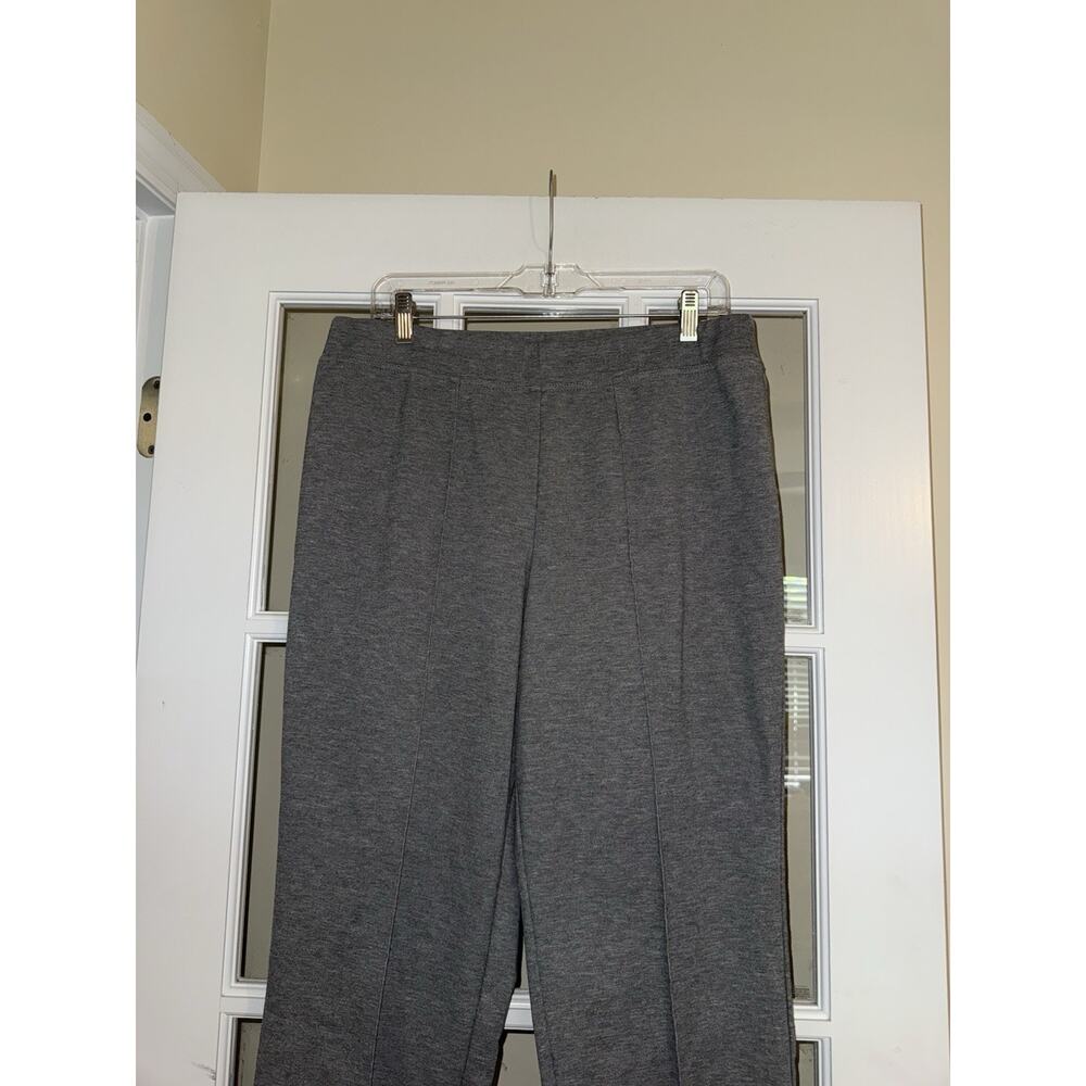 Alfred Dunner Women’s Grey Straight Leg Elastic Waist Pants Sz 14
